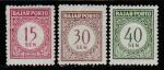 Индонезия 1953/1955 год. Цифровой рисунок, 3 марки (наклейка)