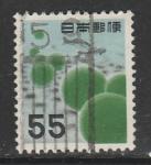 Япония 1956 год. Национальное культурное наследие. Растения. Животные, 1 марка (гашёная)