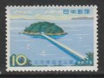 Япония 1960 год. Национальный парк Микава-ван, 1 марка (наклейка)