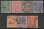 Германия. (Веймарская республика) 1920 год. Непочтовые служебные марки для Пруссии, 7 марок (гашёные)