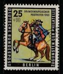 ФРГ (Берлин) 1956 год. Бранденбургский конный почтальон, 1 марка (гашёная)