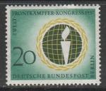 ФРГ (Берлин) 1957 год. Международный конгресс фронтовиков, 1 марка (наклейка)