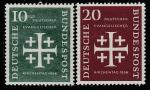 ФРГ 1956 год. Евангелистская церковь Германии, 2 марки (наклейка)