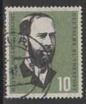 ФРГ 1957 год. 100 лет со дня рождения Генриха Герца, 1 марка (гашёная)
