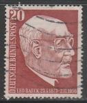ФРГ 1957 год. Годовщина смерти ученого Лео Бека, 1 марка (гашёная)