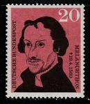 ФРГ 1960 год. Философ Филипп Меланхтон, 1 марка (наклейка)
