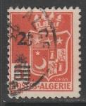 Алжир 1943 год. Стандарт. Герб Орана, 1 марка с надпечаткой (гашёная)