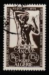 Алжир 1956 год. Борьба с раком, 1 марка (гашёная)