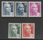Франция 1945/1946 год. Стандарт. Марианна, 5 марок (наклейка)