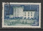 Франция 1954 год. Замок Вилландри, 1 марка (гашёная)