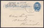 Почтовая карточка США, прошла почту 1898 год