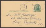 Почтовая карточка США. Прошла почту 1938 год