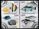 Коморы 2009 год. Рыбы Индийского океана, 4 марки (гашёные)