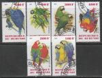 Бурунди 2009 год. Попугаи, 6 марок (гашёные)