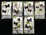 Джибути 2011 год. Жизнь бабочки и растения, 6 марок (гашёные) (IV)