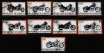 Джибути 2011 год. Мотоциклы американской компании "Harley-Davidson", 9 марок (гашёные)