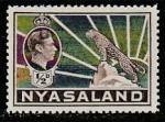 Ньясаленд 1942 год. Король Георг VI и леопард, 1 марка.