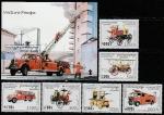 Камбоджа 1997 год. Пожарные машины, 6 марок + блок (157.1690)