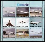  (Республика Коми) 2001 год. Реактивный пассажирский самолёт "Конкорд", малый лист (168.32)