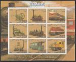 Сомали 2000 год. Железнодорожный транспорт, малый лист (322.10)