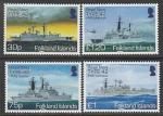 Фолклендские острова 2014 год. Военные корабли, 4 марки (317.1262)