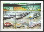 Чад 1988 год. Высокоскоростные поезда, малый лист (387.1606)
