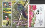 Невис 2005 год. Птицы: колибри, малый лист + блок (241.2050)
