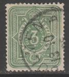 Германия (II Рейх) 1880 год. Номинал в овале, номинал 3 Pf., 1 марка из серии (гашёная)