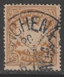 Бавария 1888 год. Государственный герб в орнаменте, номинал 25 Pf., 1 марка из серии (гашёная)