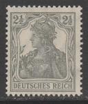 Германия (II Рейх) 1916 год. Германия с императорской короной, номинал 2.1/2 Pf., 1 марка из серии.