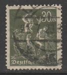 Германия (Веймарская республика) 1923 год. Стандарт. Рабочие: шахтёры, 30 М., 1 марка из серии (гашёная)