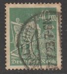 Германия (Веймарская республика) 1923 год. Стандарт. Крестьяне, 40 М., 1 марка из серии (гашёная)