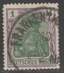 Германия (Веймарская республика) 1920 год. Германия с императорской короной, номинал 1 М., 1 марка из серии (гашёная)