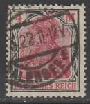 Германия (Веймарская республика) 1920 год. Германия с императорской короной, номинал 4 М., 1 марка из серии (гашёная)