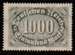 Германия (Веймарская республика) 1923 год. Стандарт. Цифровой рисунок в овале, 1000 М.,1 марка из серии (наклейка)