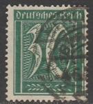 Германия (Веймарская республика) 1921 год. Стандарт. Номинал в прямоугольнике, 30 Pf., 1 марка из серии (гашёная)