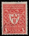Германия (Веймарская республика) 1922 год. Выставка в Мюнхене. Герб города, номинал 3 М., 1 марка из серии (гашёная)