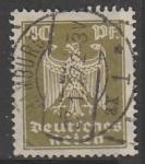 Германия (Веймарская республика) 1924 год. Стандарт. Новый имперский орёл, 40 Pf., 1 марка из серии (гашёная)