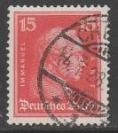 Германия (Веймарская республика) 1926/1927 год. Стандарт. Философ Иммануил Кант, 1 марка из серии (гашёная)