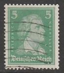 Германия (Веймарская республика) 1926/1927 год. Немецкий поэт Фридрих Шиллер, 1 марка из серии (гашёная)
