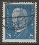 Германия (Веймарская республика) 1928 год. Стандарт. Рейхспрезидент Пауль фон Гинденбург, 25 Pf.,1 марка из серии (гашёная)
