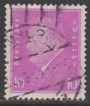 Германия (Веймарская республика) 1930 год. Стандарт. Рейхсканцлер Фридрих Эберт, 10 Pf., 1 марка из серии (гашёная)