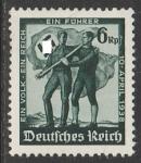 Германия (III Рейх) 1938 год. Референдум в Австрии, 1 марка (наклейка)