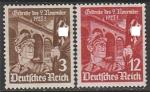 Германия (III Рейх) 1935 год. 12 лет Маршу к Залу Полководцев, 2 марки (наклейка)