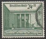 Германия (III Рейх) 1940 год. Национальная филвыставка в Берлине. Новая Рейхсканцелярия, 1 марка (гашёная)