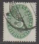 Германия (Веймарская республика) 1927 год. Цифровой рисунок в овале, ном. 5 Pf, 1 служебная марка из серии (гашёная)