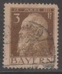 Германия (Бавария) 1911 год. Принц - регент Баварии Луитпольд Баварский, ном. 3 Pf, 1 марка из серии (гашёная)