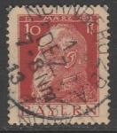 Германия (Бавария) 1911 год. Принц - регент Баварии Луитпольд Баварский, ном. 10 Pf, 1 марка из серии (гашёная) 