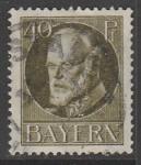 Германия (Бавария) 1916 год. Стандарт. Король Баварии Людвиг III, ном. 40 Pf, 1 марка из серии (гашёная)