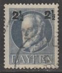 Германия (Бавария) 1916 год. Стандарт. Король Баварии Людвиг III, ном. 2.1/2-2 Pf, 1 марка из серии (гашёная)